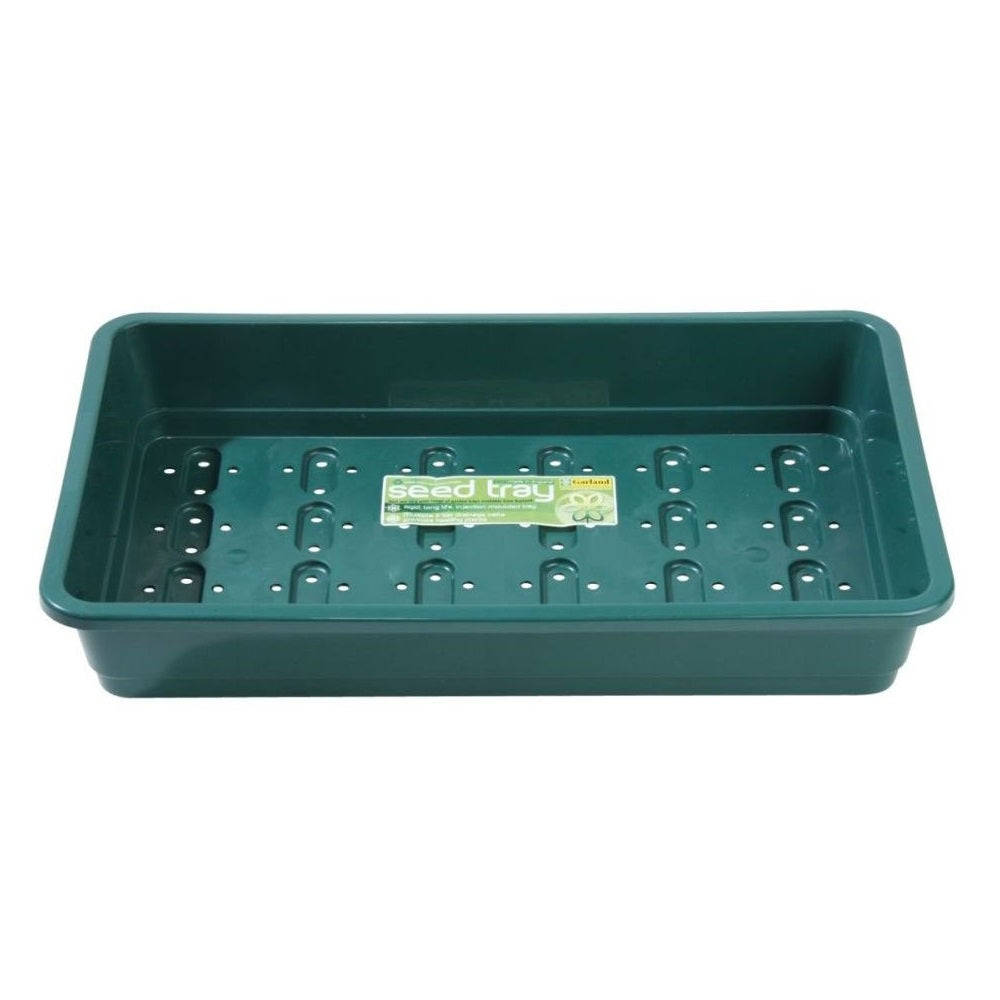 Поддон для микрозелени Garland с дренажными отверстиями, 37.5x23x6 cm, зеленый